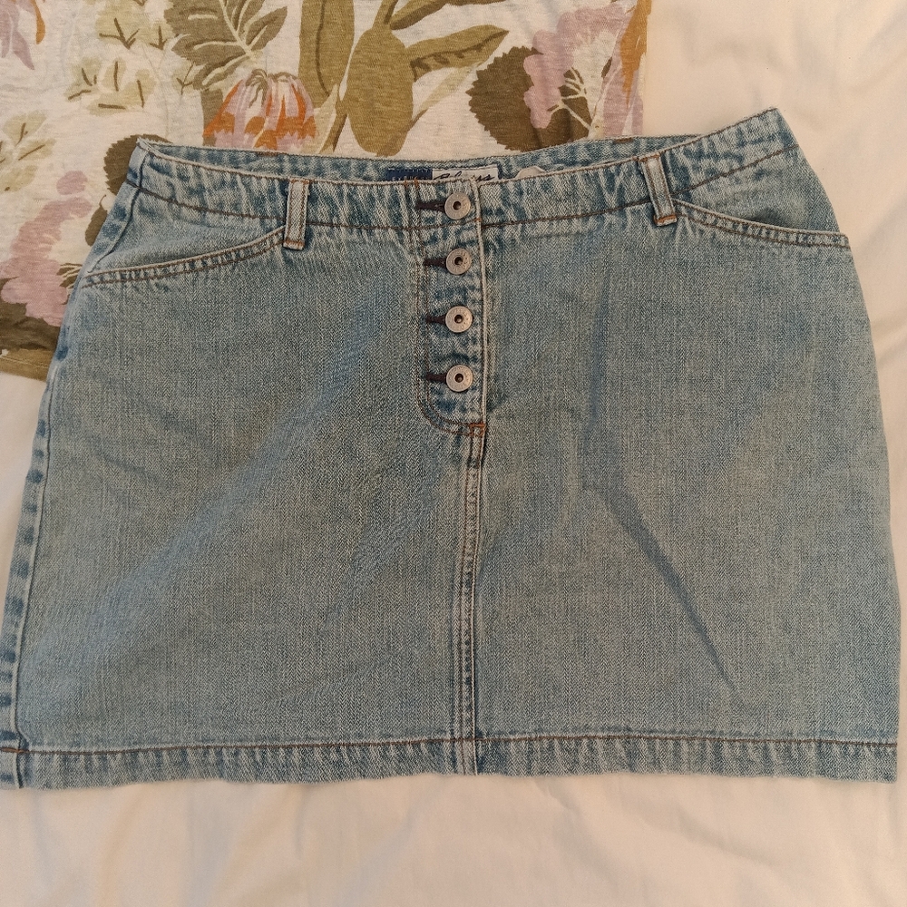 Express Bleus Denim Mini Skirt | Vintage Express Y2K Denim
